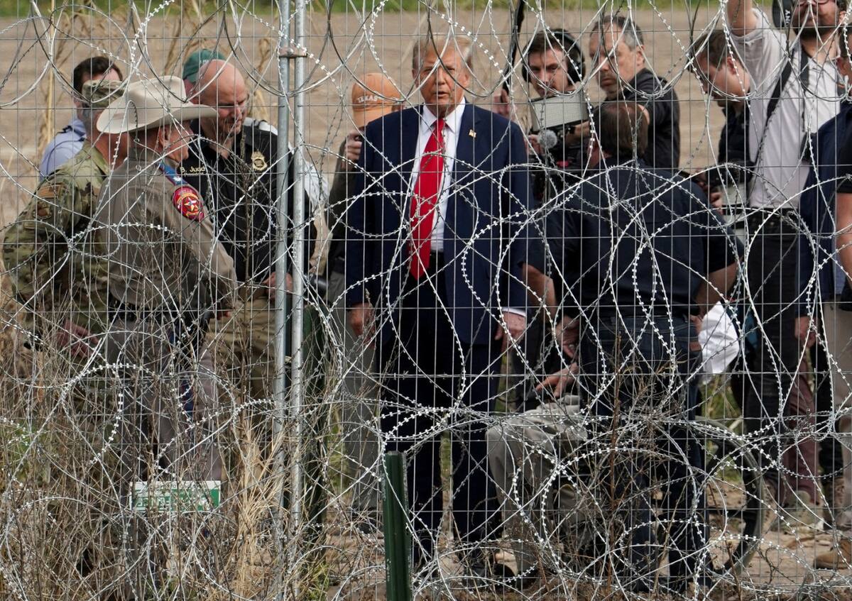 Donald Trump en la frontera México-Estados Unidos. Foto: Reuters