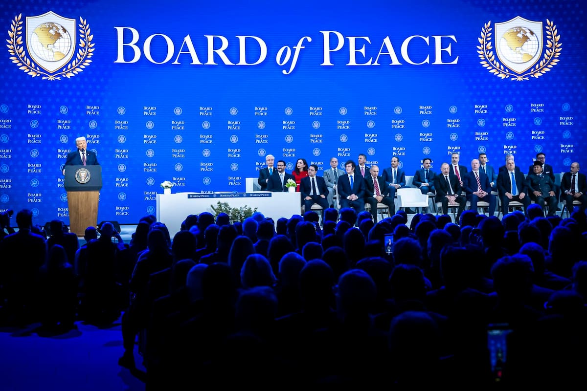 Donald Trump en la presentación del Consejo de Paz en Davos.