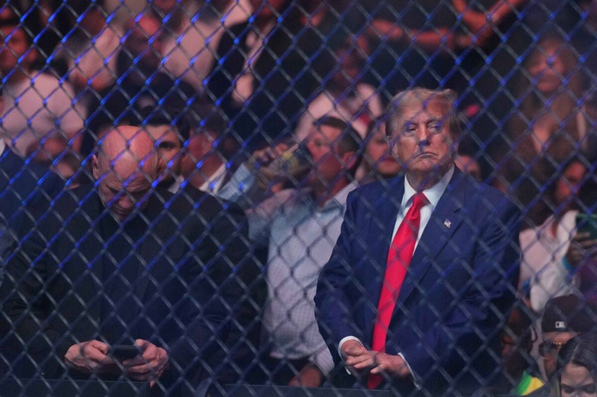 Donald Trump en un evento de la UFC. Foto: Reuters.