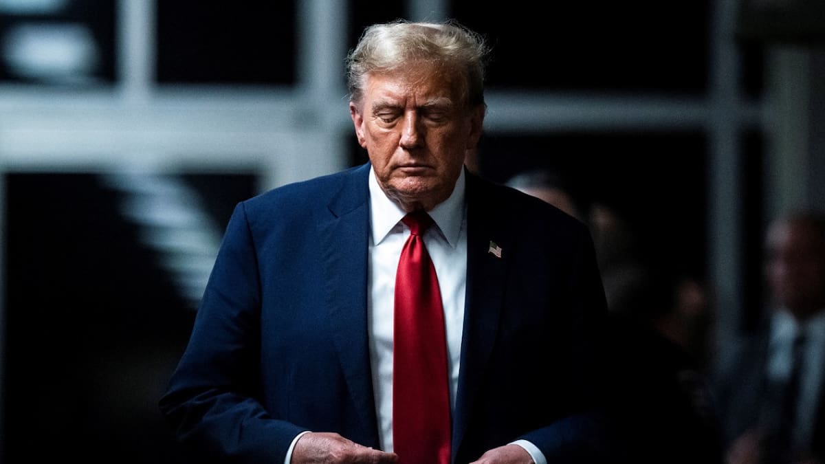 Donald Trump en el Tribunal Penal de Manhattan. Foto: Reuters