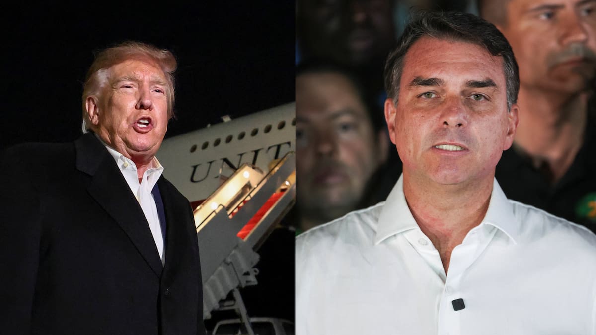Donald Trump, Flávio Bolsonaro.