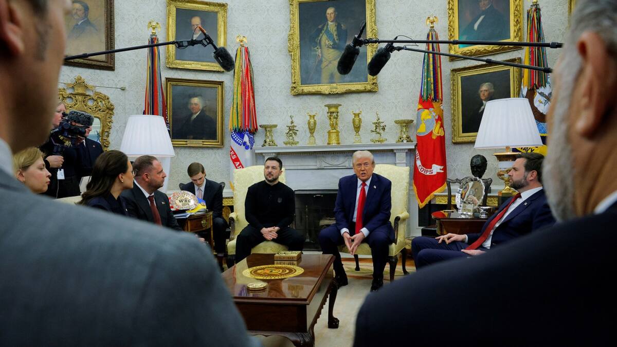Donald Trump y Volodimir Zelenski. Foto: Reuters/Brian Snyder