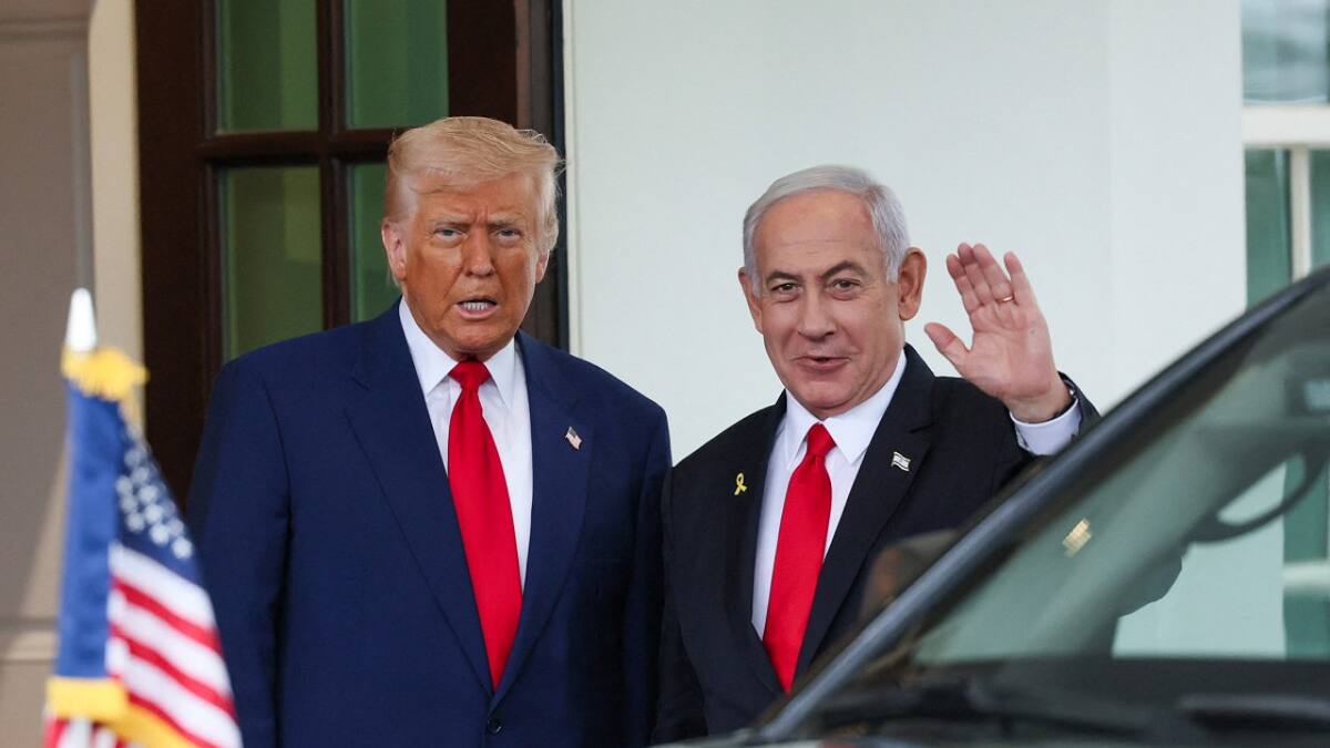 Donald Trump y Benjamín Netanyahu. Foto: Reuters (Leah Millis)