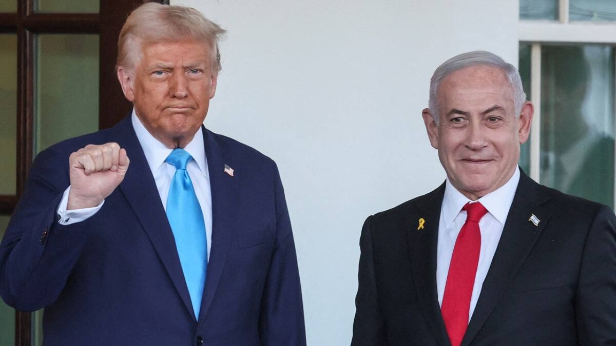 Donald Trump y Benjamín Netanyahu. Foto: Reuters (Leah Millis)