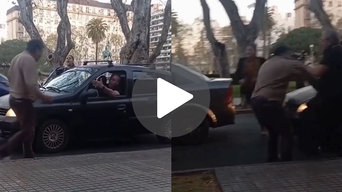 Insultos, piñas y hasta un botellazo en la cabeza: dos conductores se enfrentaron tras una discusión en plena calle en Rosario