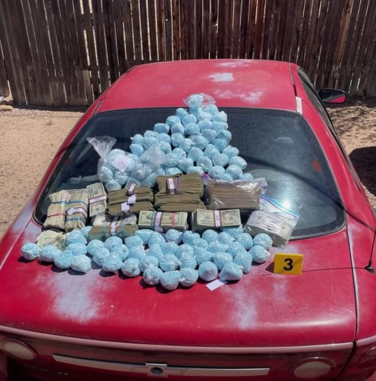 Dosis de fentanilo incautadas a 16 miembros del Cartel de Sinaloa. Foto: EFE.