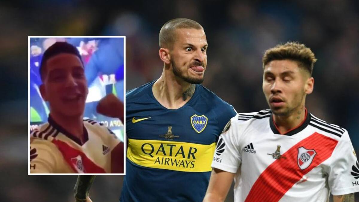 Driussi, gesto de Benedetto a Montiel, River vs. Boca