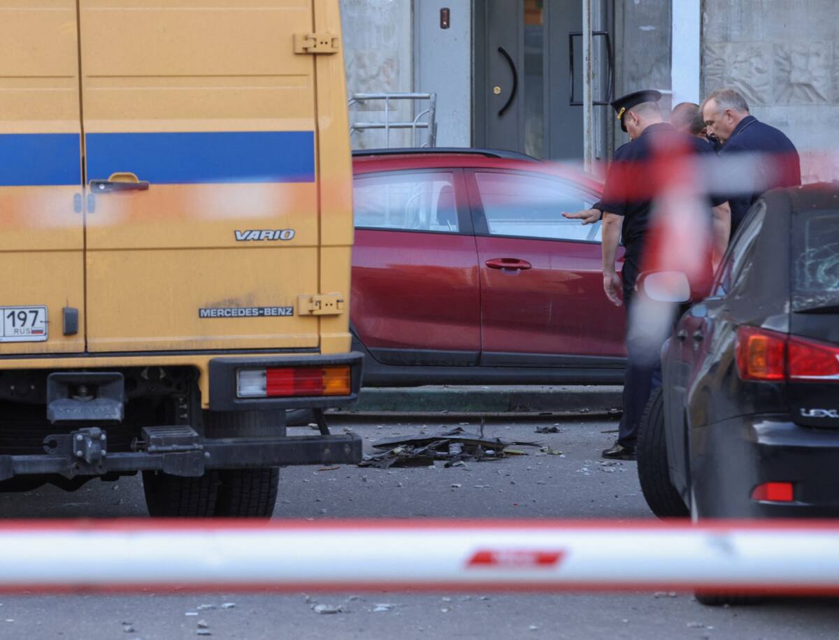 Dron ucraniano derribado en Rusia. Foto: Reuters.