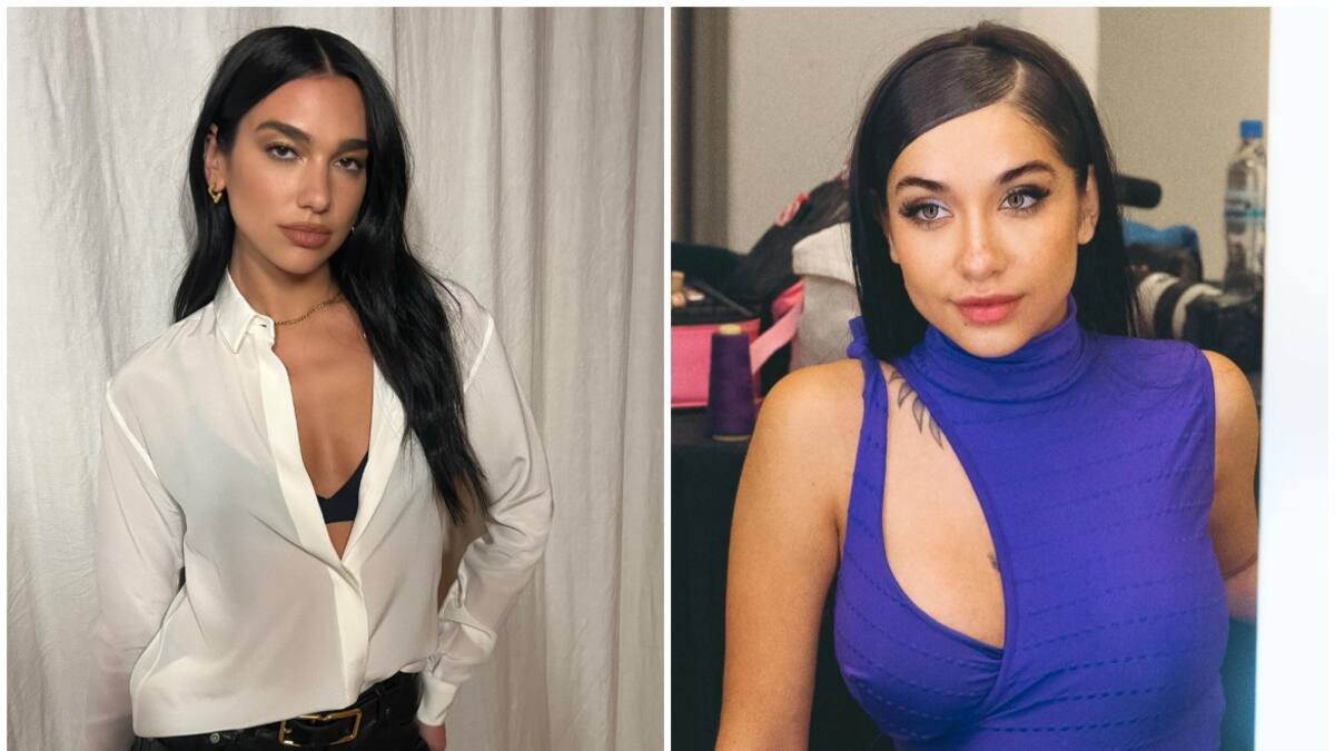 Dua Lipa y María Becerra. Fotos: Instagram.