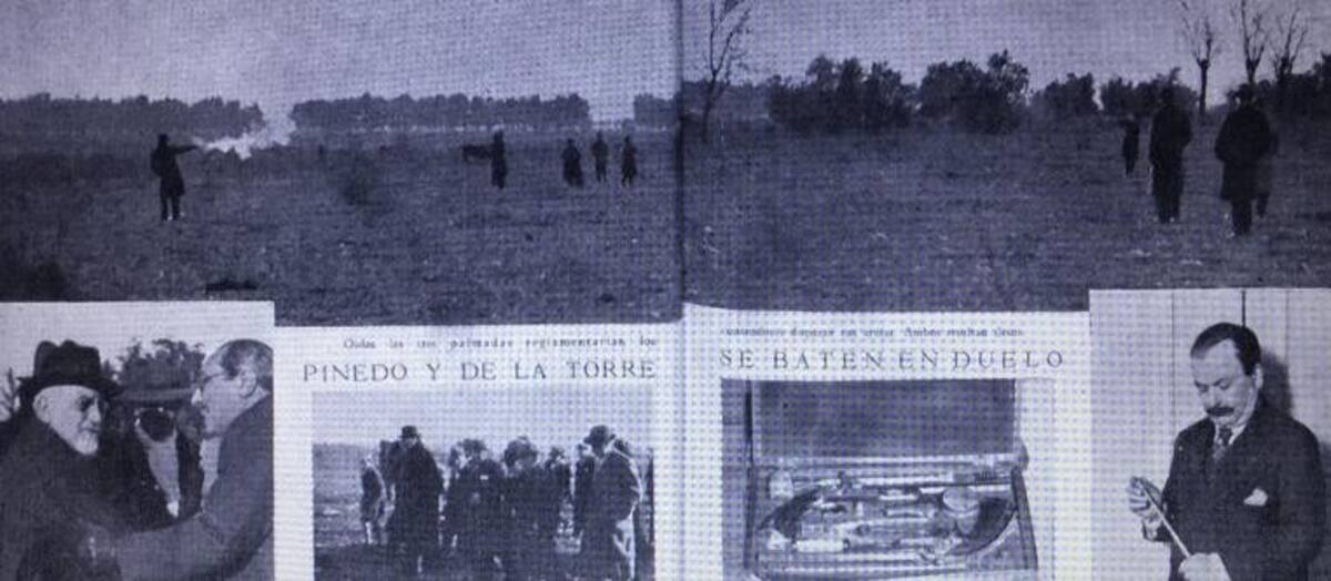 Duelo entre Lisandro de la Torre y Federico Pinedo. A pesar de que los lances de honor estaban prohibidos, tuvo su cobertura periodística