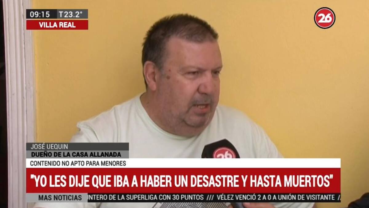 Dueño de casa allanada por entradas de Superfinal, Canal 26