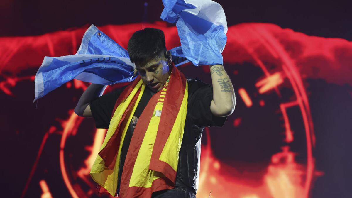 Duki en el estadio Bernabéu. Foto: EFE.