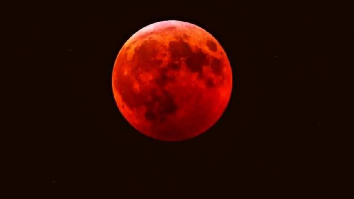 Eclipse parcial lunar. Foto: NA.