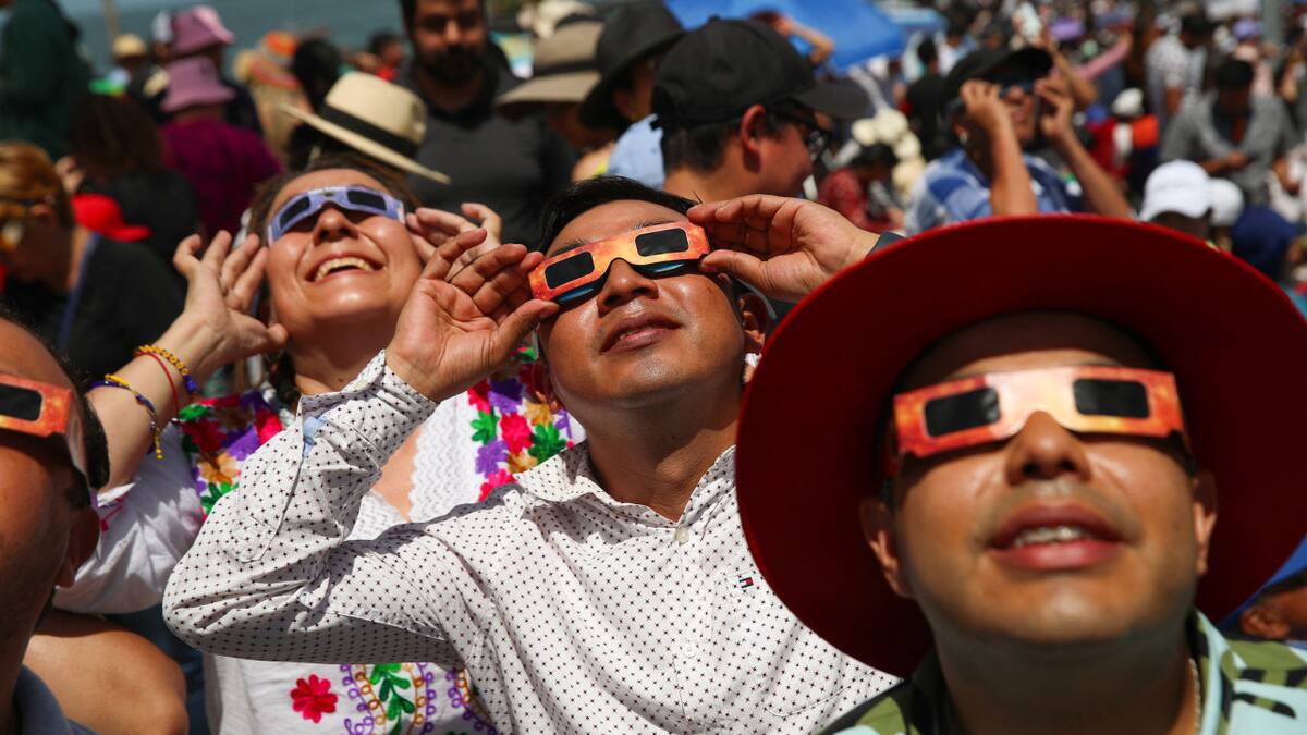 Eclipse solar total en Mazatlán, México. Foto: Reuters.