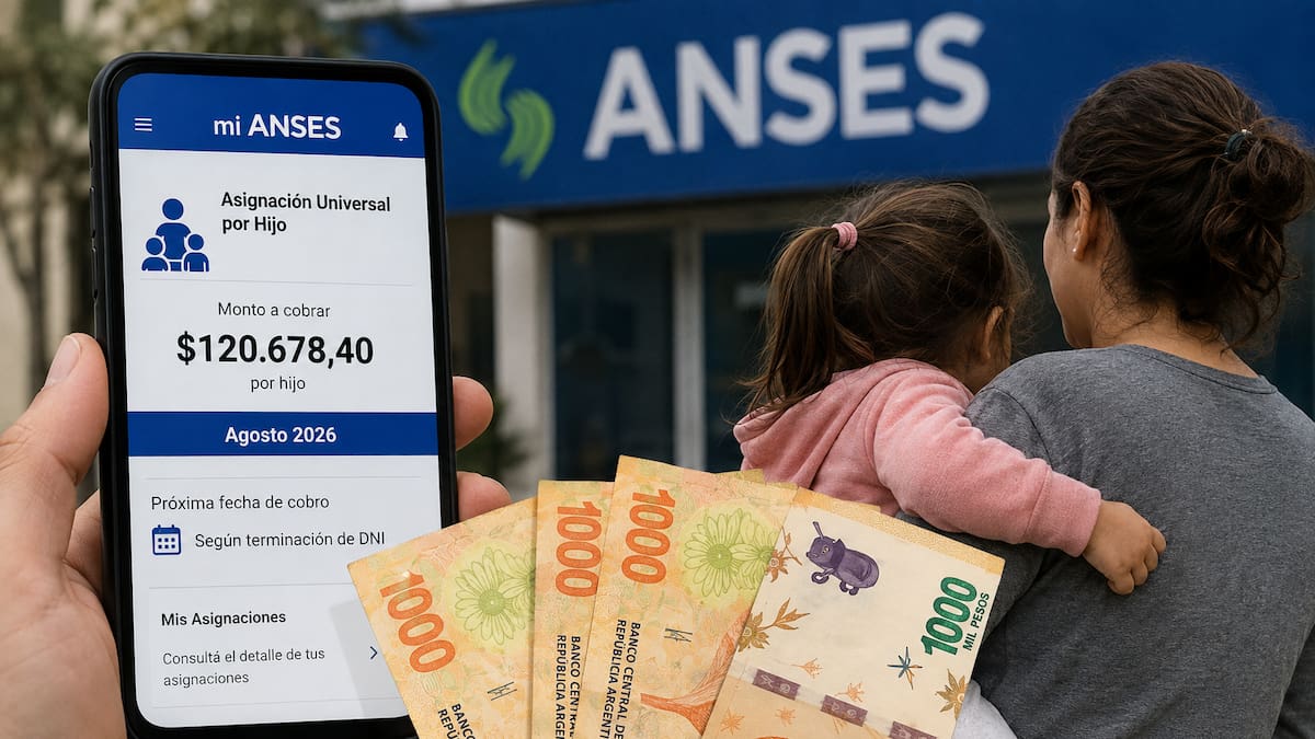 ANSES paga más de $120.000 por hijo en agosto: quiénes lo cobran y cómo consultar si te corresponde
