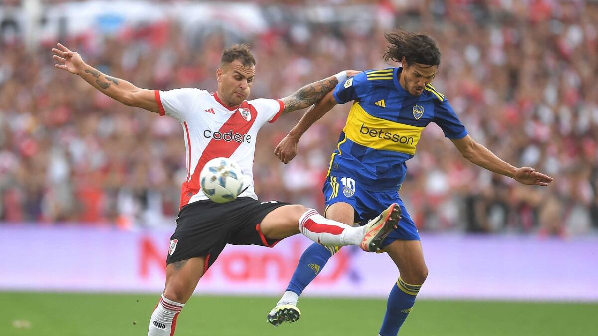 Edinson Cavani; River Plate vs. Boca Juniors. Foto: Télam.