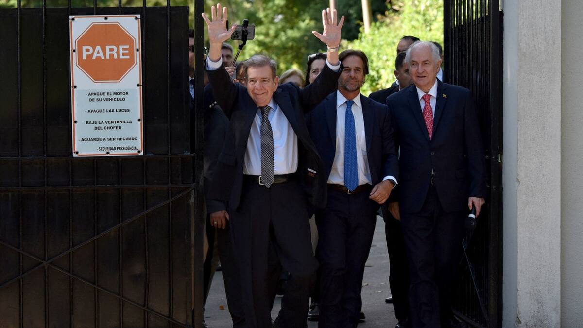 Edmundo González Urrutia se reunió con Luis Lacalle Pou. Foto: Reuters