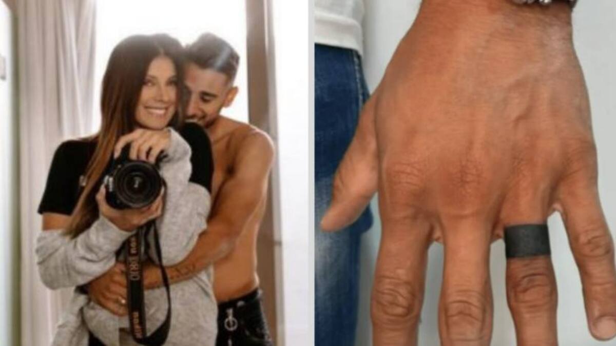 Eduardo Salvio y Magalí Aravena - Tatuaje. Foto: NA.