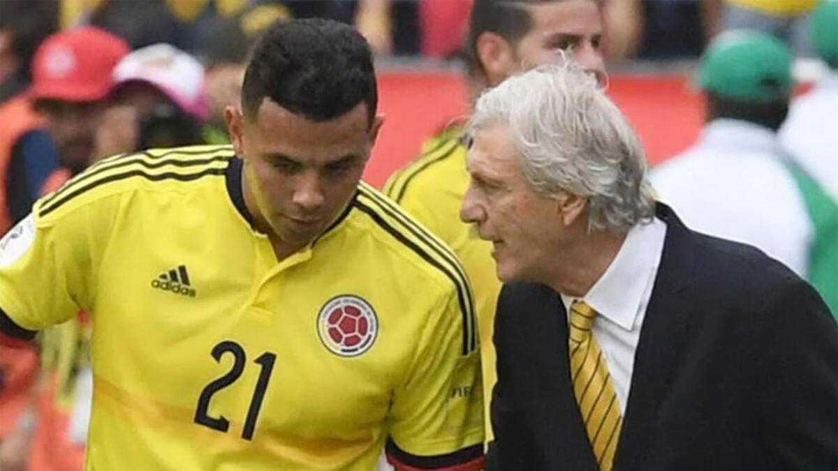 Edwin Cardona y José Pékerman