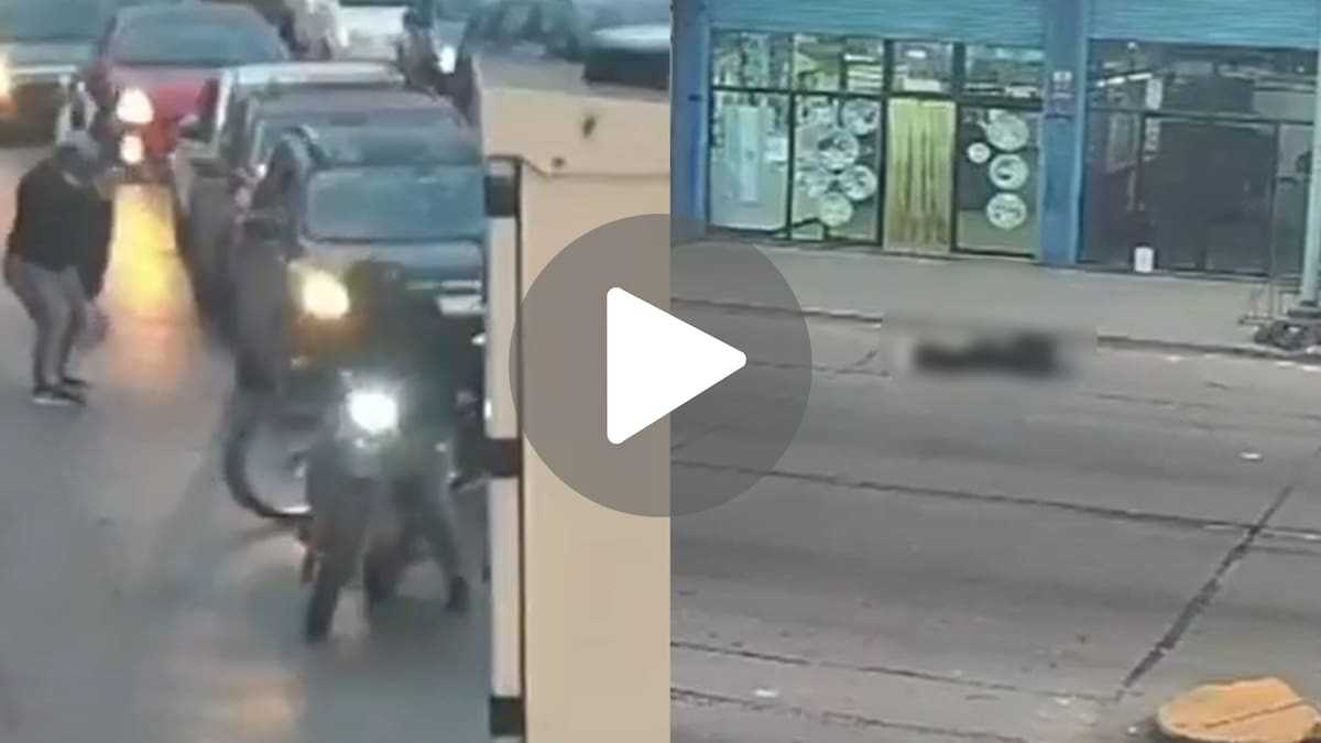Impactante video: efectivo de la Policía de la Ciudad mató a un delincuente de 17 años que intentó robarle la moto