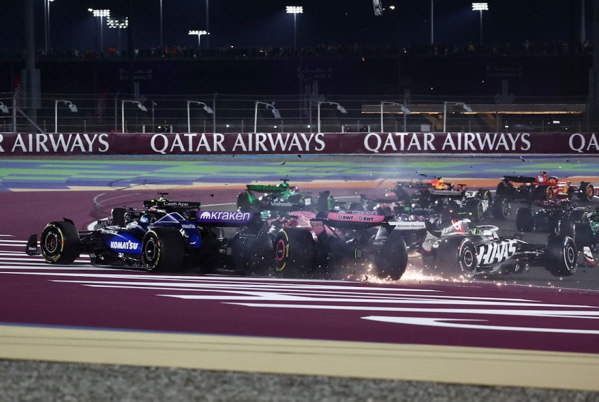 Accidente de Franco Colapinto en el GP de Qatar. Foto: Reuters.