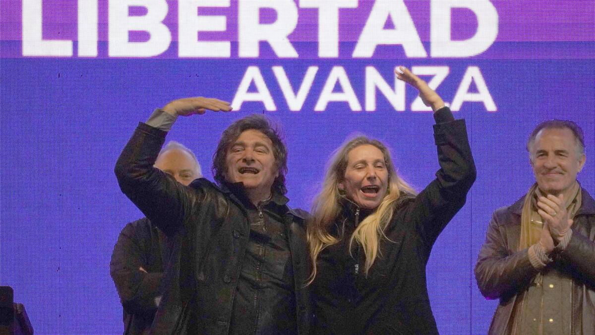 El acto de cierre de campaña de Javier Milei.
