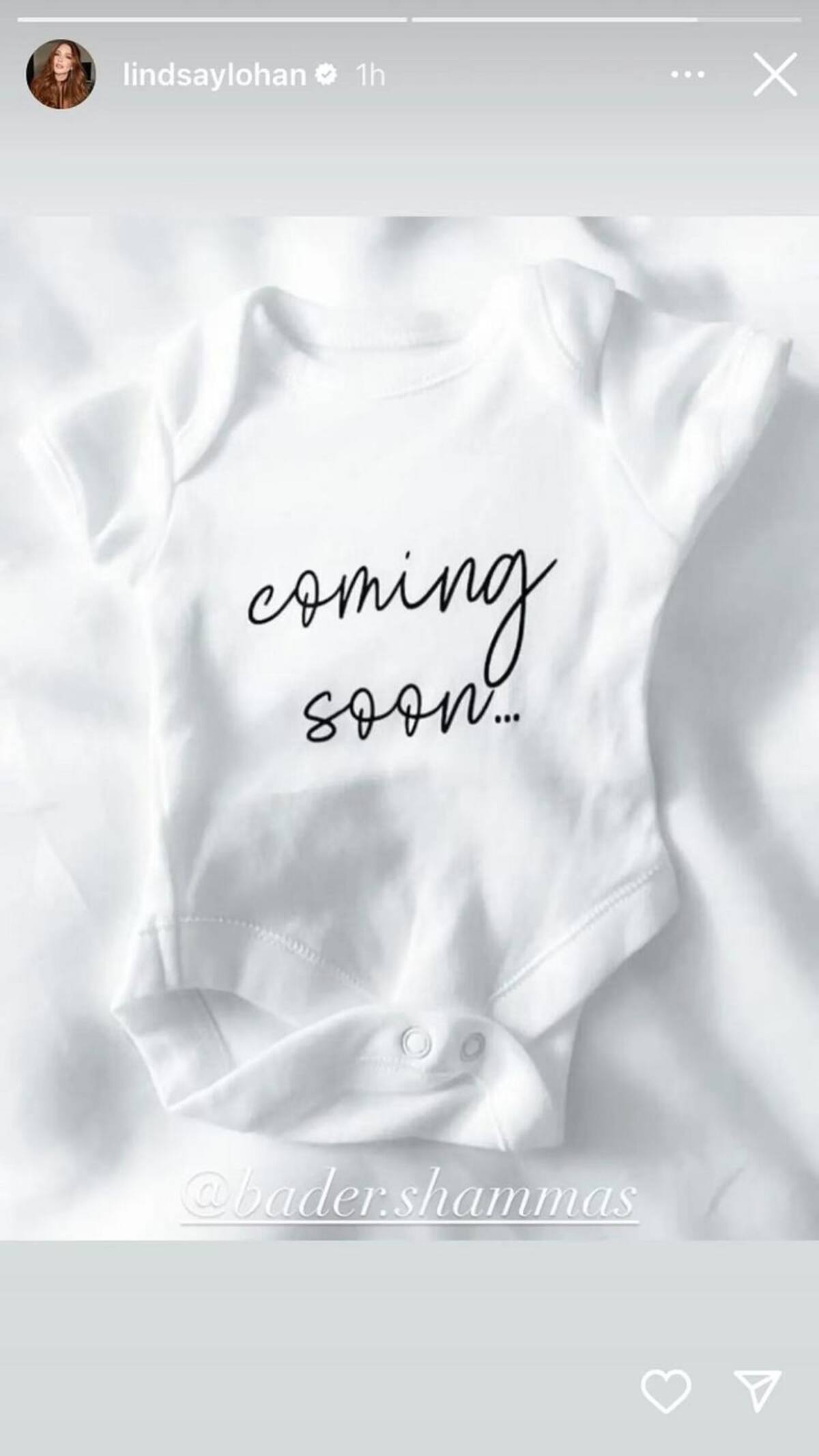 El anuncio de Lindsay Lohan. Foto: Instagram.
