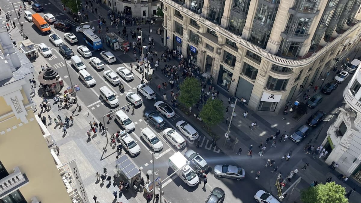 El apagón en las calles de Madrid, España. Foto: X @Nexo_Latino