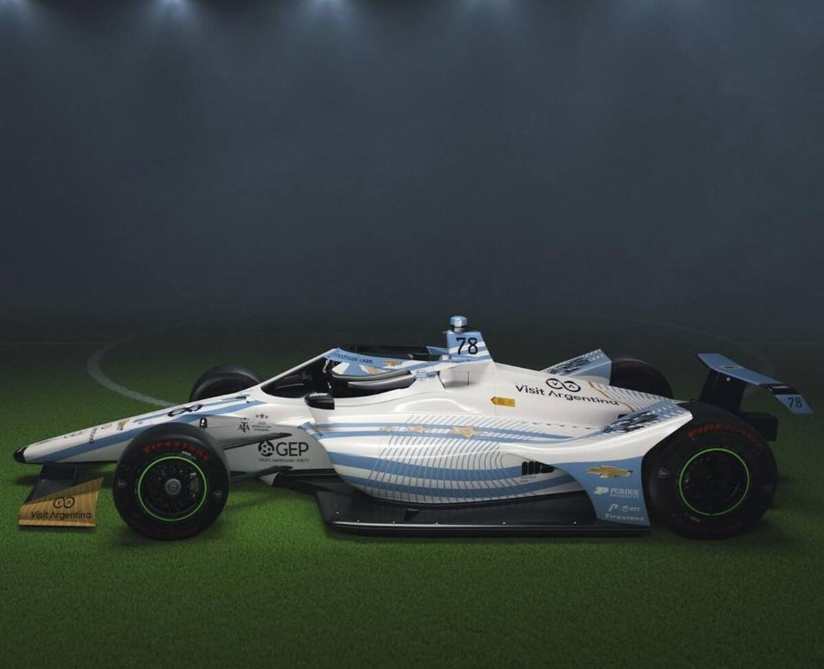 El auto que homenajeará a la Selección Argentina en Indianápolis. Foto: AFA