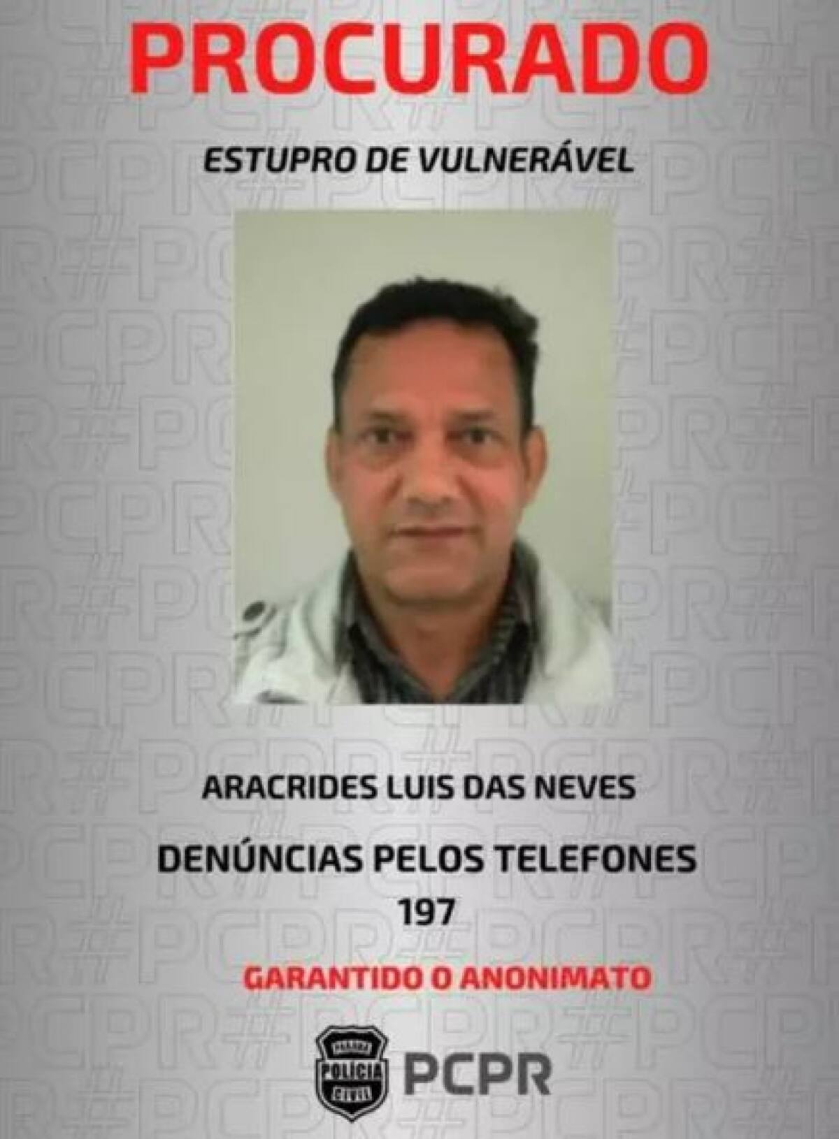 El aviso de búsqueda de Aracrides Luis Das Neves. Foto: Gentileza Clarín.