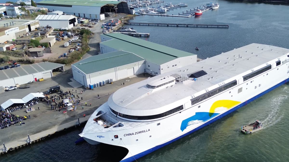 El buquebus China Zorrilla en Tasmania, Australia. Foto: Buquebus.