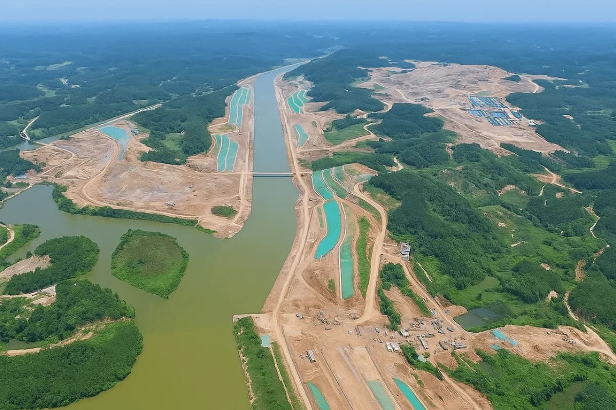 El Canal de Pinglu, China. Foto: Icebook.