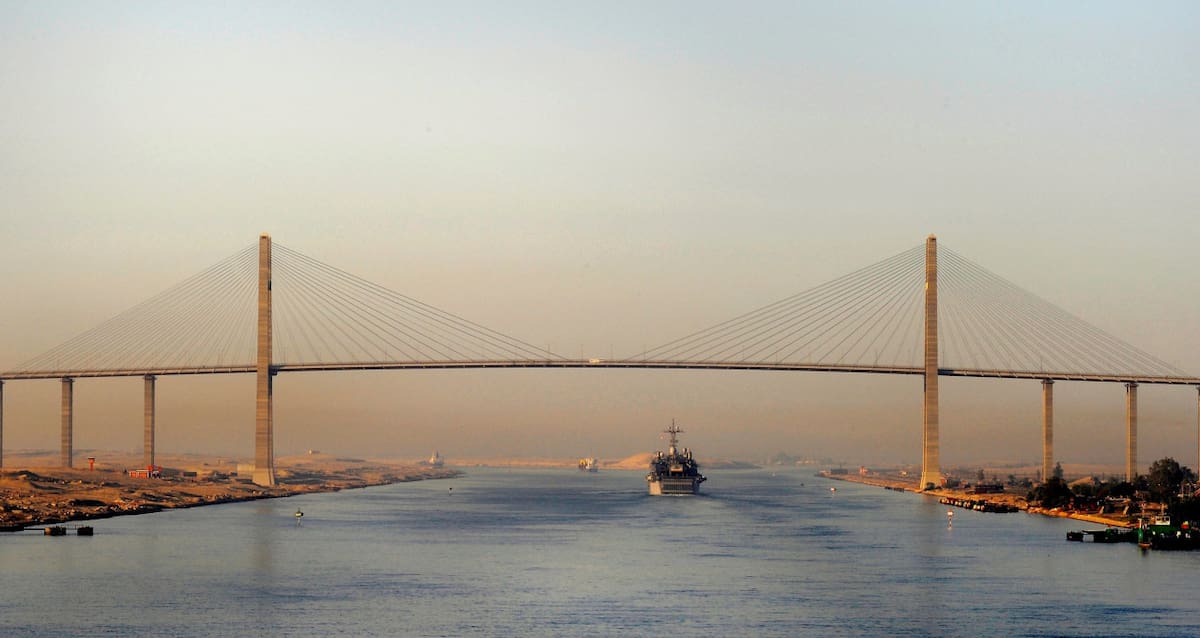 El Canal de Suez. Foto: Wikipedia.