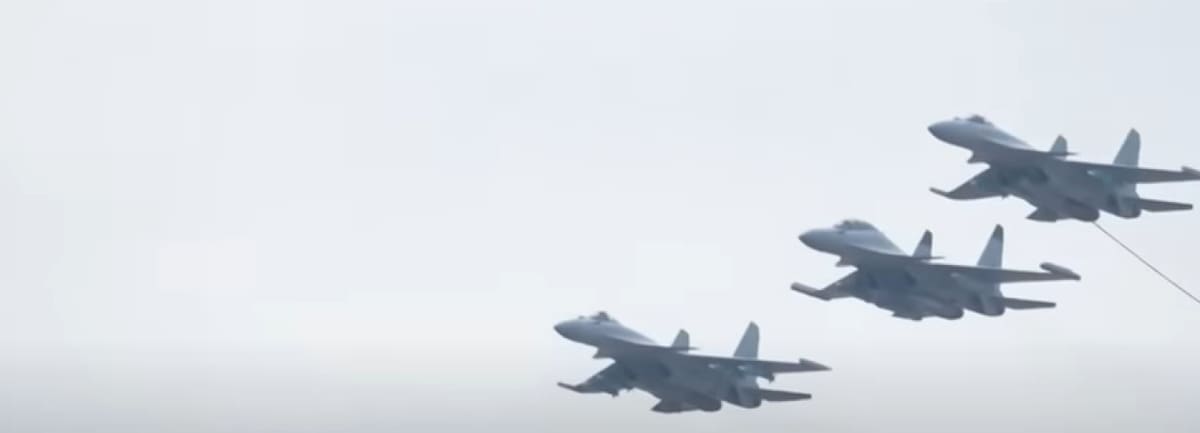 El Caza J10C de China. Foto: captura de video.