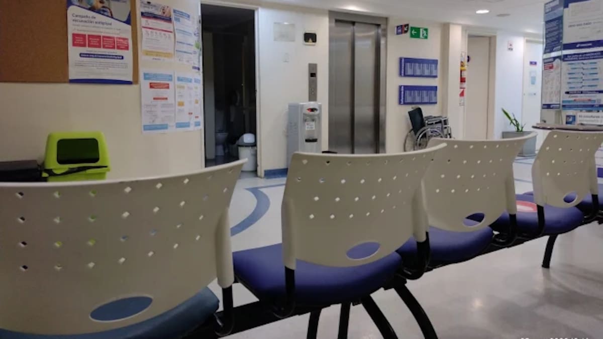 El centro médico de Osecac que sufrió el derrumbe.