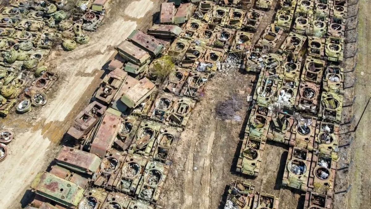 El deterioro de los tanques rusos.