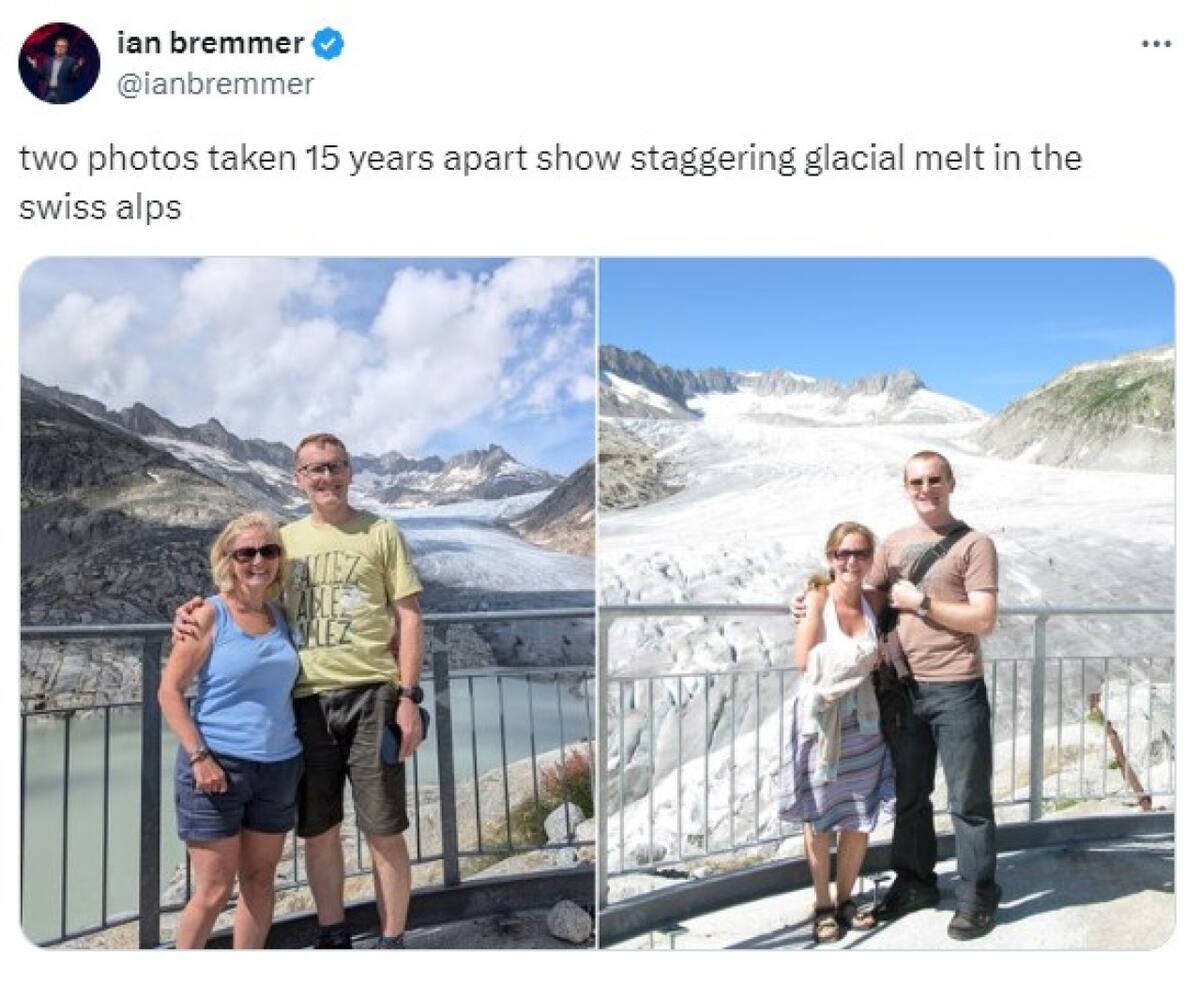 El dramático avance de la crisis climática. Foto: X/@ianbremmer