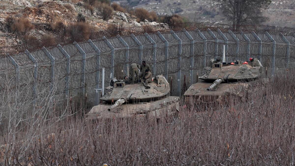 El Ejército de Israel en la frontera con Siria. Foto: EFE.