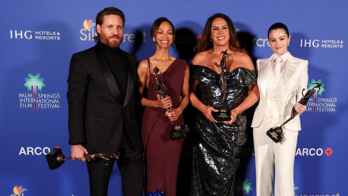El elenco de Emilia Pérez. Foto: REUTERS/Mario Anzuoni.