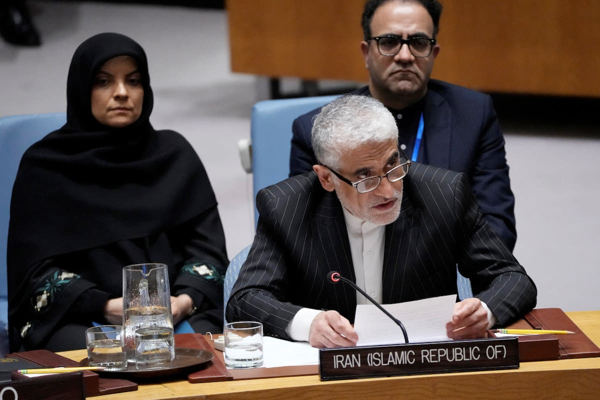El embajador de Irán ante la ONU, Amir Saeid Jalil Iravani. Foto: Reuters/Eduardo Munoz