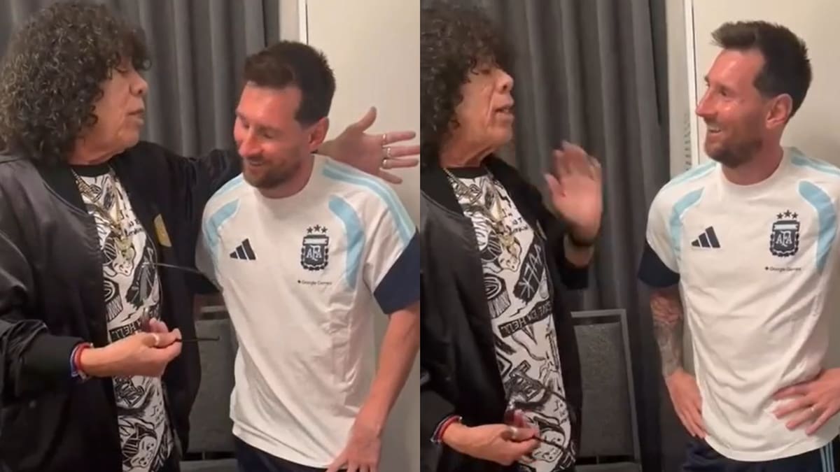 “La humildad de un grande”: así fue el emotivo encuentro entre la Mona Jiménez y Messi durante el Mundial