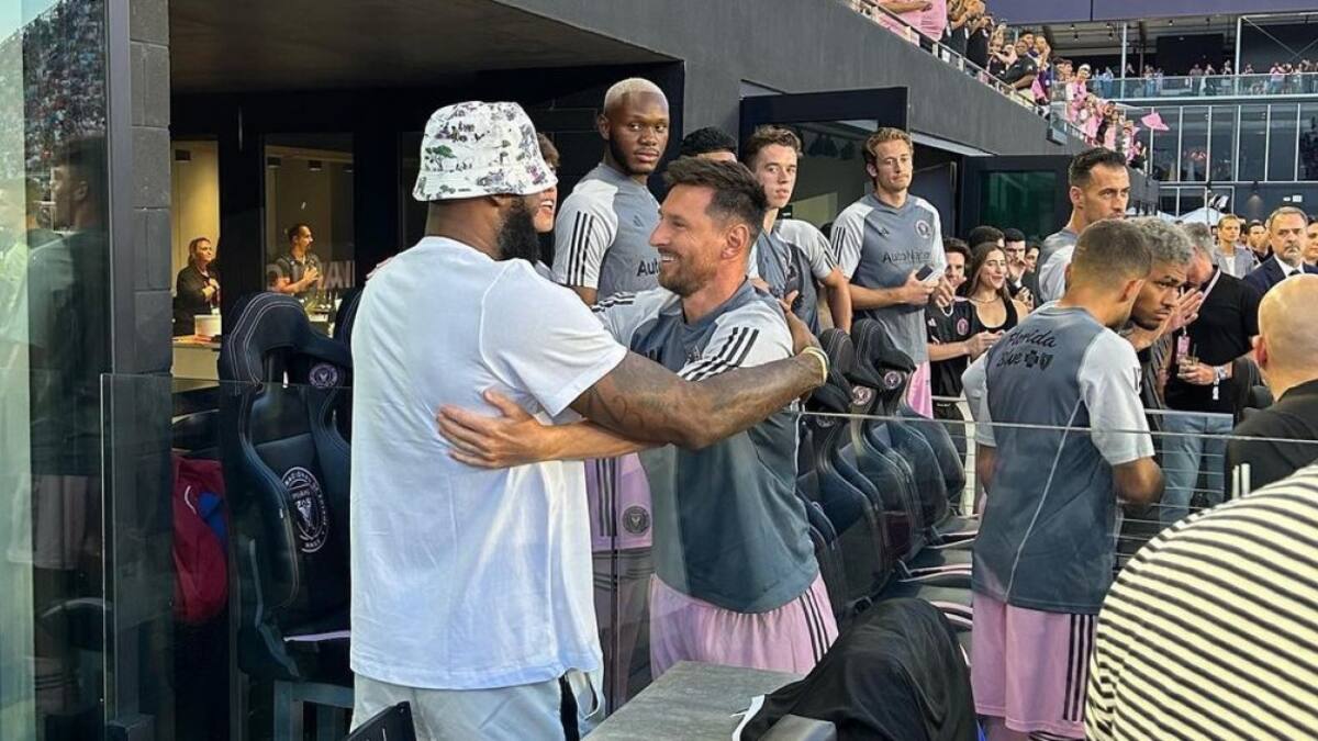 El encuentro entre Lionel Messi y LeBron James. Foto: Instagram @kingjames.