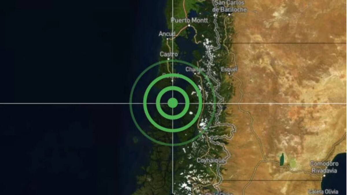 El epicentro del terremoto en Chile. Foto: Twitter @ChileAlertaApp