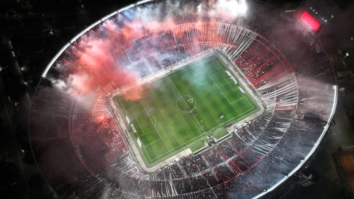 El espectacular recibimiento que tuvo River Plate en el Monumental. Foto: Twitter @RiverPlate.
