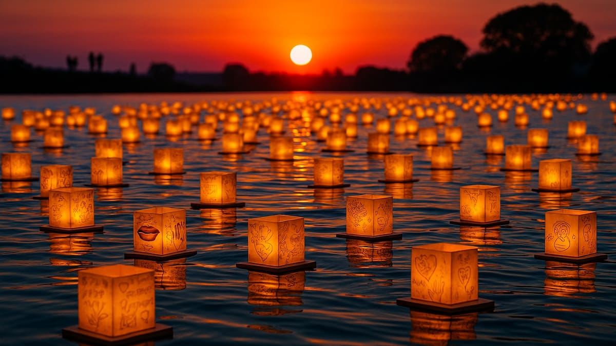 El evento más romántico del año llega a Buenos Aires: así será el Water Lantern Festival.