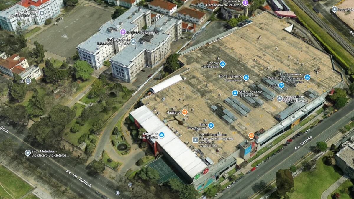 El gobierno vende el predio donde funciona el shopping Portal Palermo.