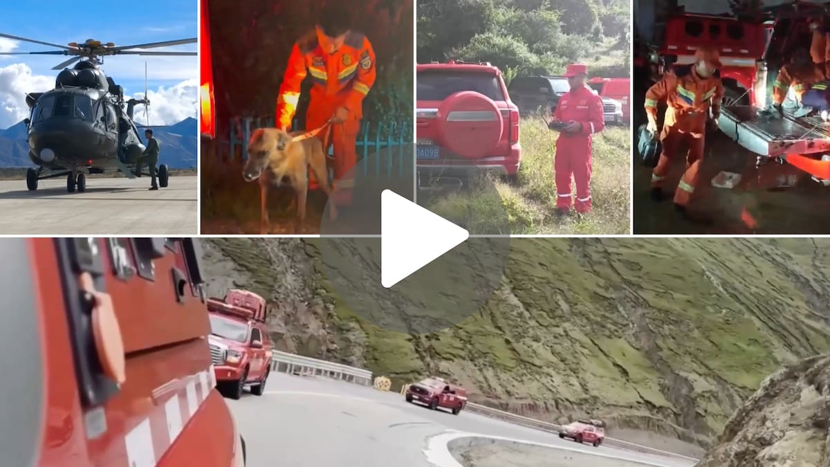 Impresionante video: dramáticas imágenes del rescate aéreo tras el deslizamiento de lodo que devastó la frontera entre China y Nepal