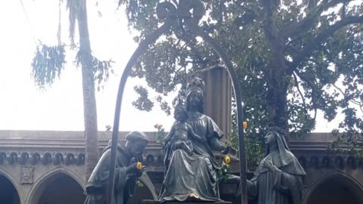 El hermoso patio del Santuario Nuestra Señora del Rosario . Foto: Instagram @museando.ba