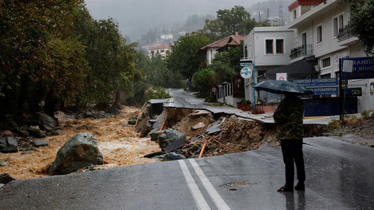 El impacto que generó la tormenta "Daniel" en Volos, Grecia. Foto: Reuters.