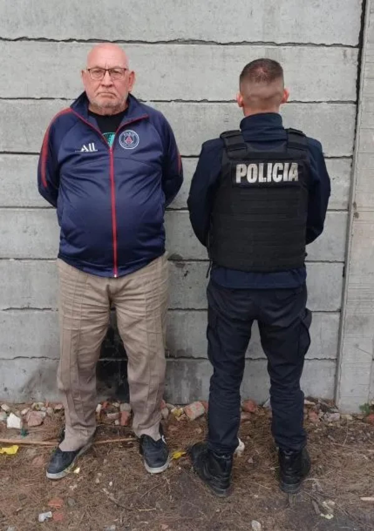 El jubilado fue arrestado. Foto: Policía.